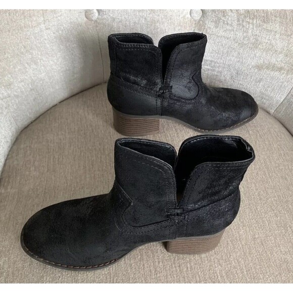 True Craft Women’s Bootie Boots Western Java Black Pull On Style Size 6 - Picture 4 of 8